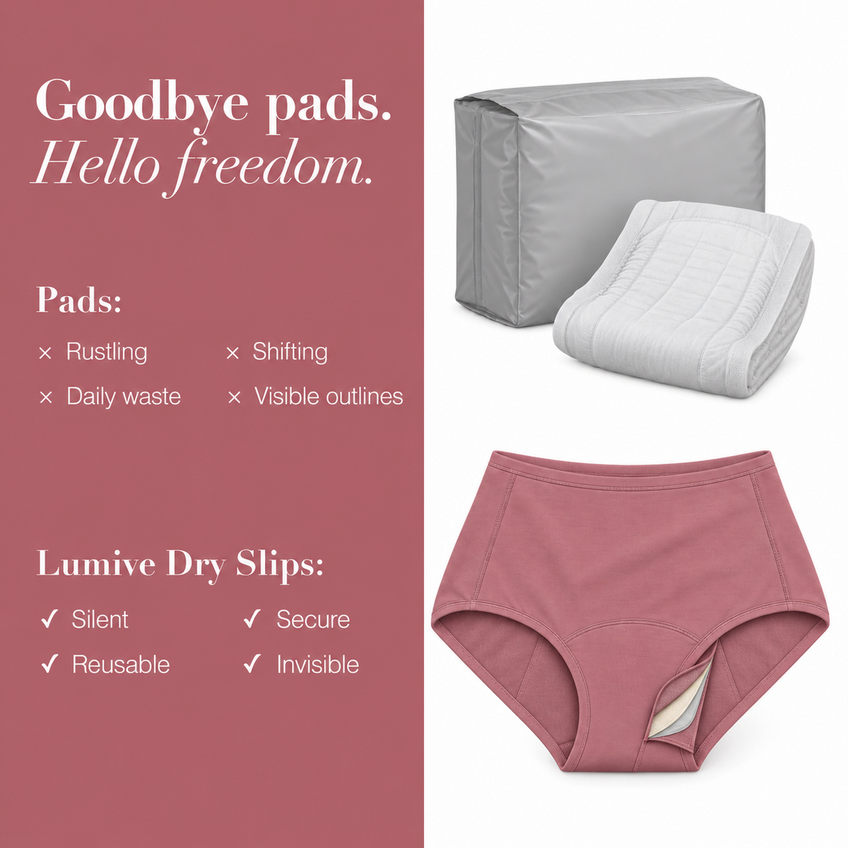 LUMIVE™ CA 4-Layer High-Waisted Leakproof Underwear