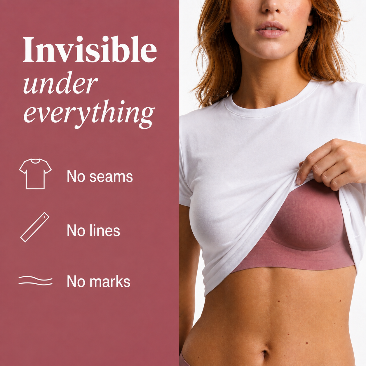 LUMIVE Premium Seamless Comfort Bra – invisible under clothing